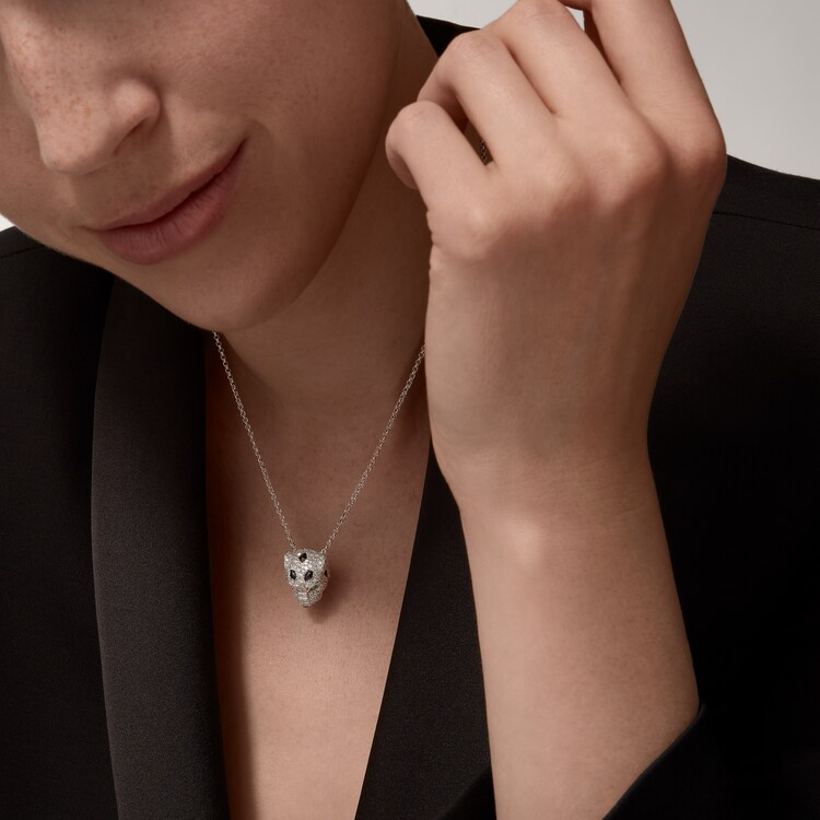 CTNV027 18K Gold Panthère de Cartier pendant necklace, paved - ccjewelryacc