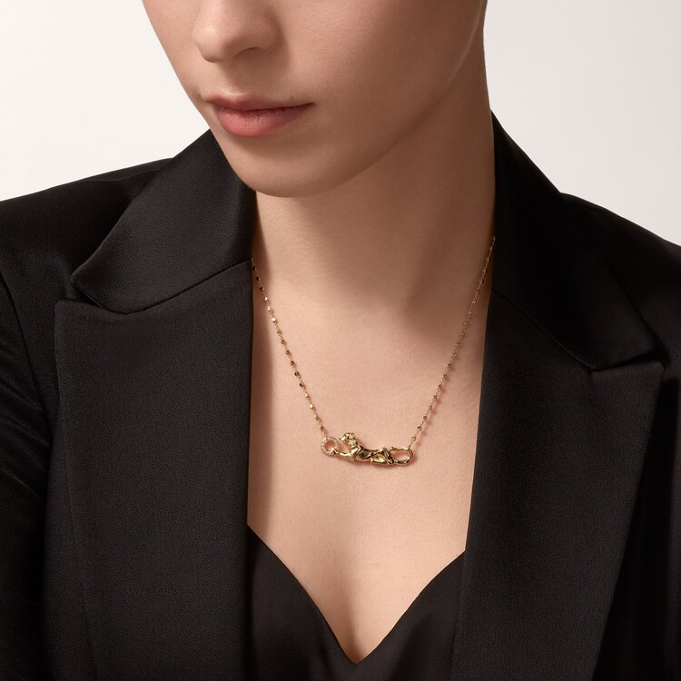 CTNV031 18K Gold Panthère de Cartier pendant necklace, diamonds - ccjewelryacc