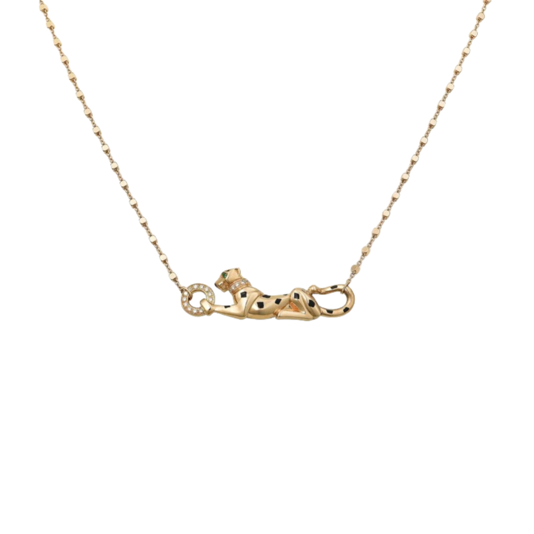 CTNV031 18K Gold Panthère de Cartier pendant necklace, diamonds - ccfashionjewelry