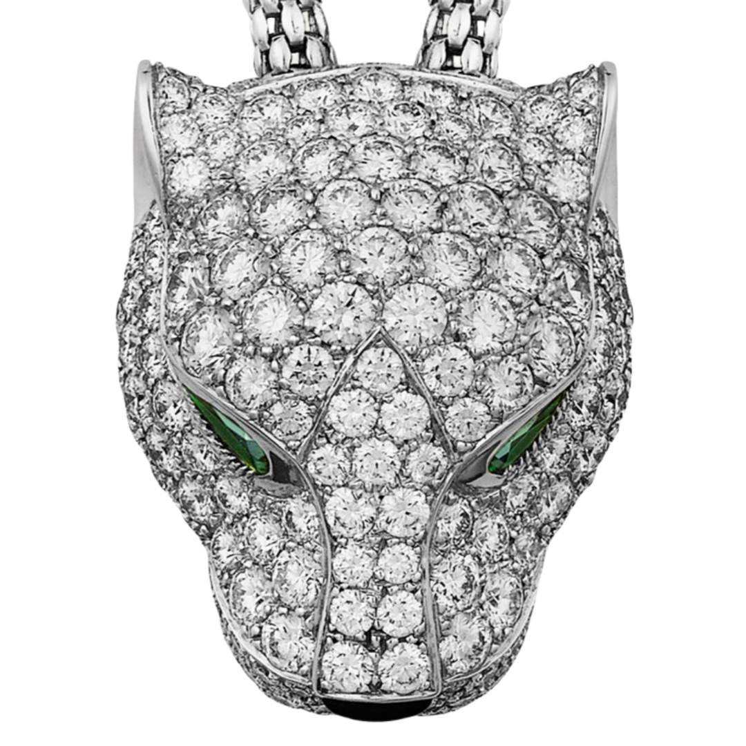 CTNV029 18K Gold Panthère de Cartier necklace, paved - ccjewelryacc