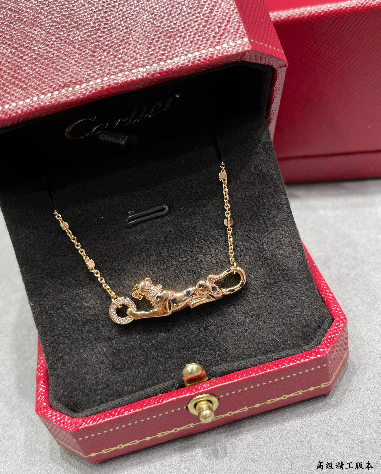 CTNV031 18K Gold Panthère de Cartier pendant necklace, diamonds - ccjewelryacc