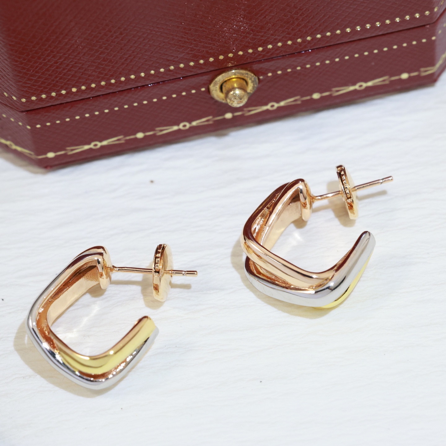 CTE010 Trinity earrings, cushion-shaped - ccjewelryacc