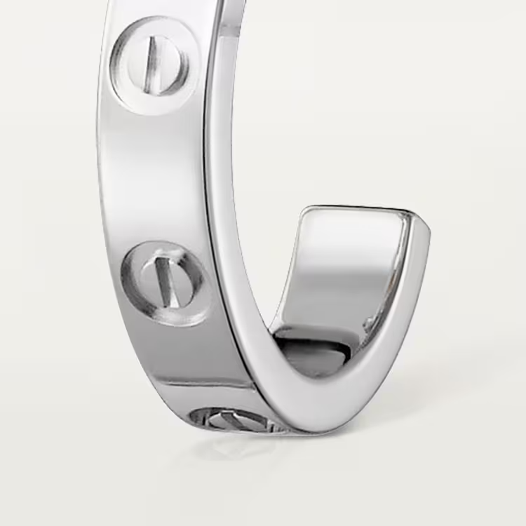 CTEV060 18K LOVE hoop earrings, small model - ccjewelryacc