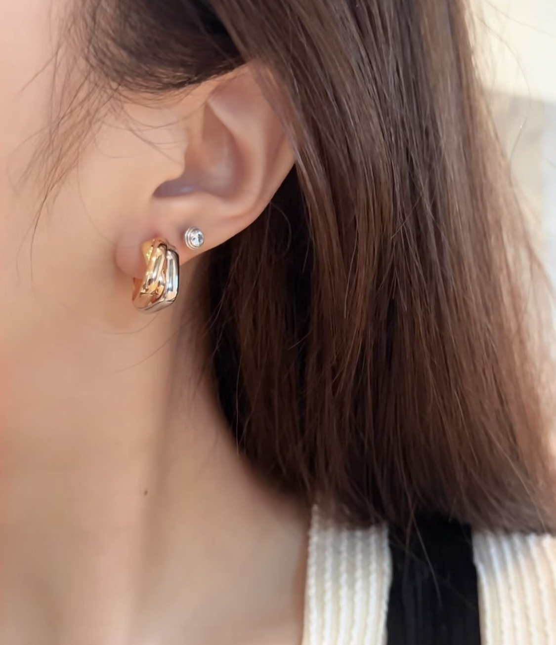 CTE010 Trinity earrings, cushion-shaped - ccjewelryacc