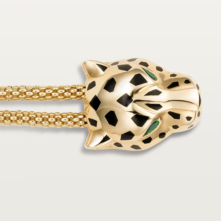 CTSV040 18k Gold Panthère de Cartier bracelet, on chain, diamonds - ccjewelryacc