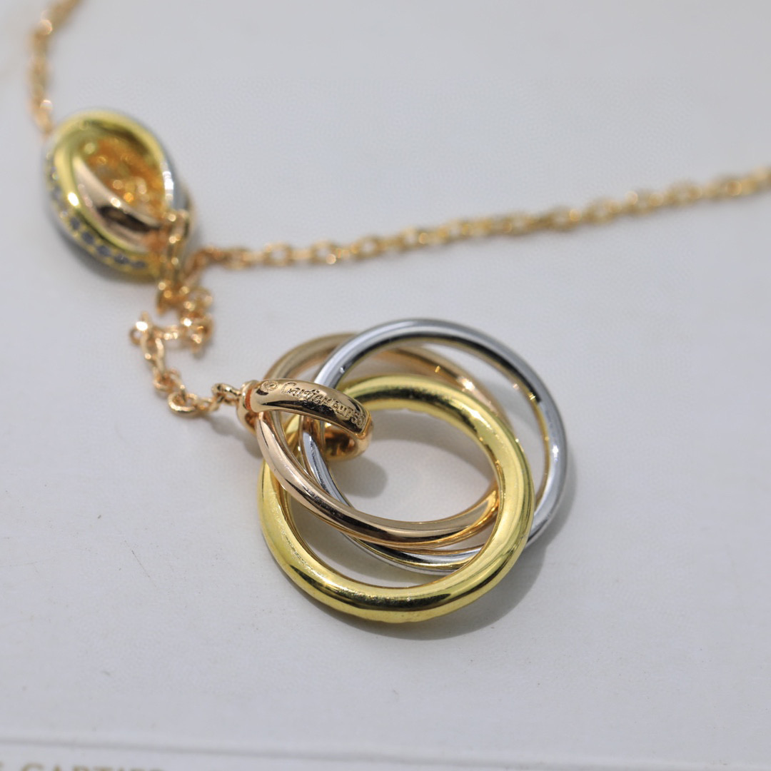 CTN002 Trinity necklace, diamonds - ccjewelryacc