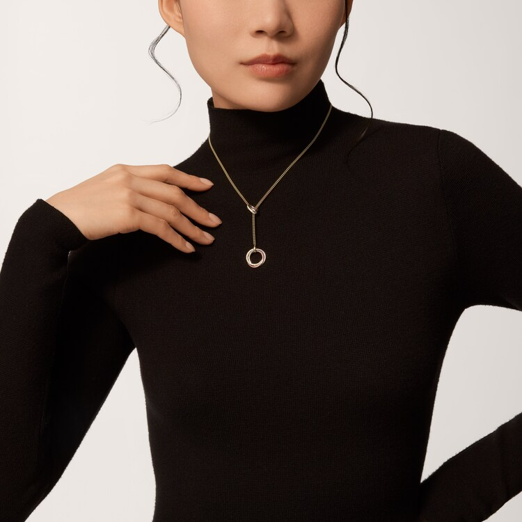 CTN002 Trinity necklace, diamonds - ccjewelryacc