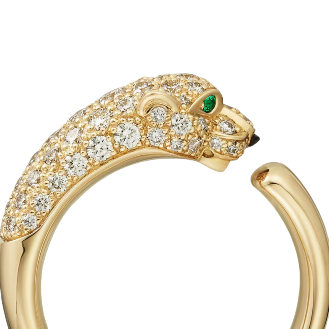 CTR016 Panthère de Cartier ring, small model, half-paved - ccjewelryacc