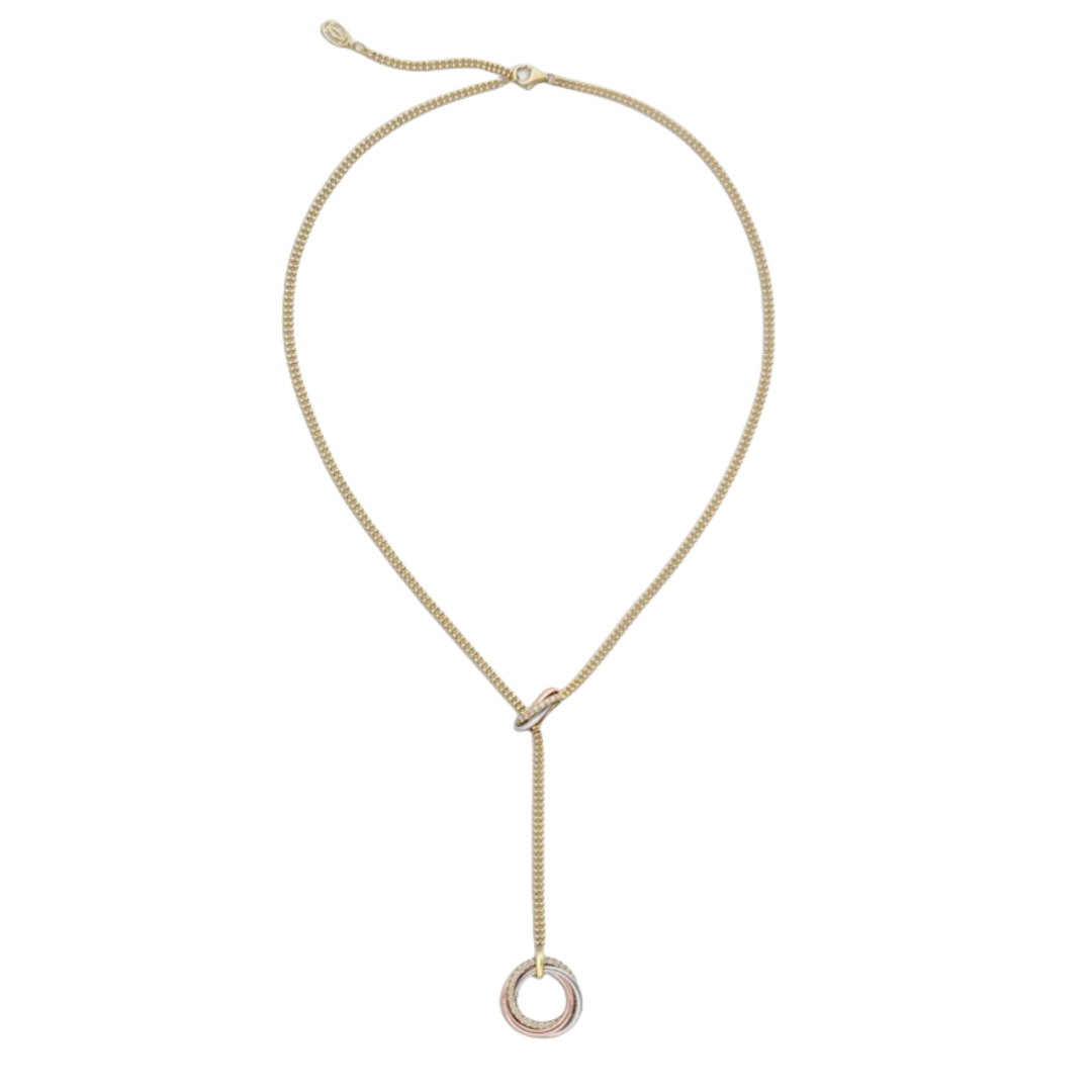 CTN002 Trinity necklace, diamonds - ccjewelryacc