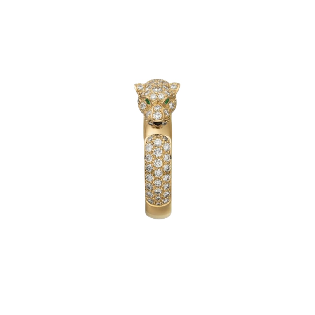 CTR002 18K Gold Panthère de Cartier ring, small model, paved - ccjewelryacc