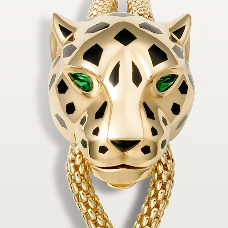 CTSV040 18k Gold Panthère de Cartier bracelet, on chain, diamonds - ccjewelryacc