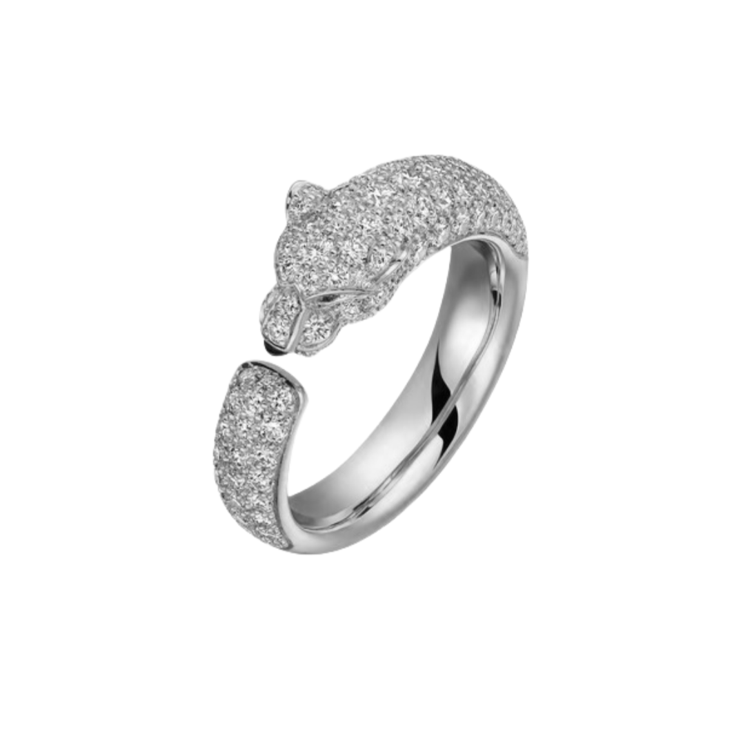 CTR002 18K Gold Panthère de Cartier ring, small model, paved - ccjewelryacc