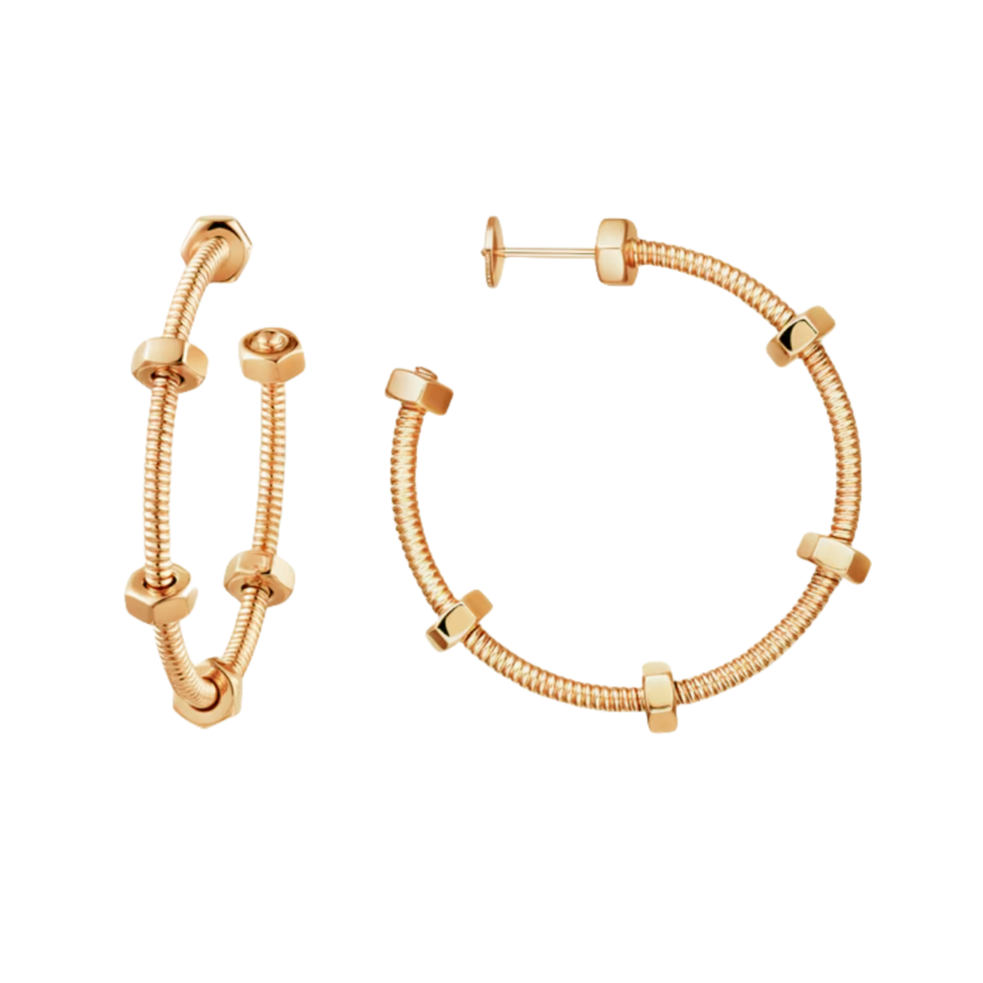 CTEV040 18K ECROU DE CARTIER HOOP EARRINGS - ccjewelryacc