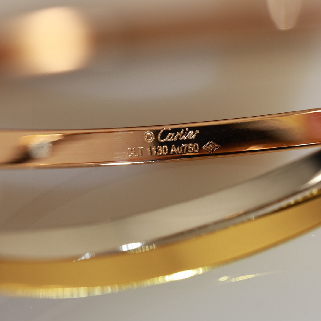 CTS003 Trinity bracelet, small model, half-paved - ccjewelryacc