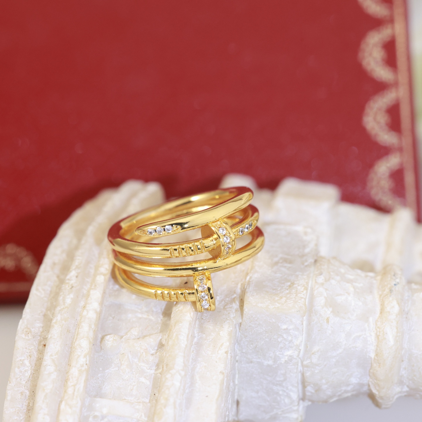 CTR010 Juste un Clou ring, multilayer, diamonds - ccjewelryacc