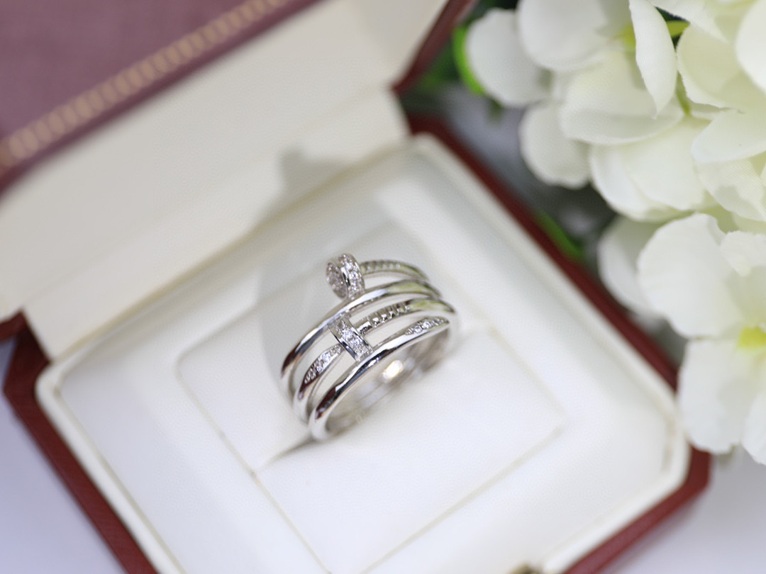 CTR010 Juste un Clou ring, multilayer, diamonds - ccjewelryacc