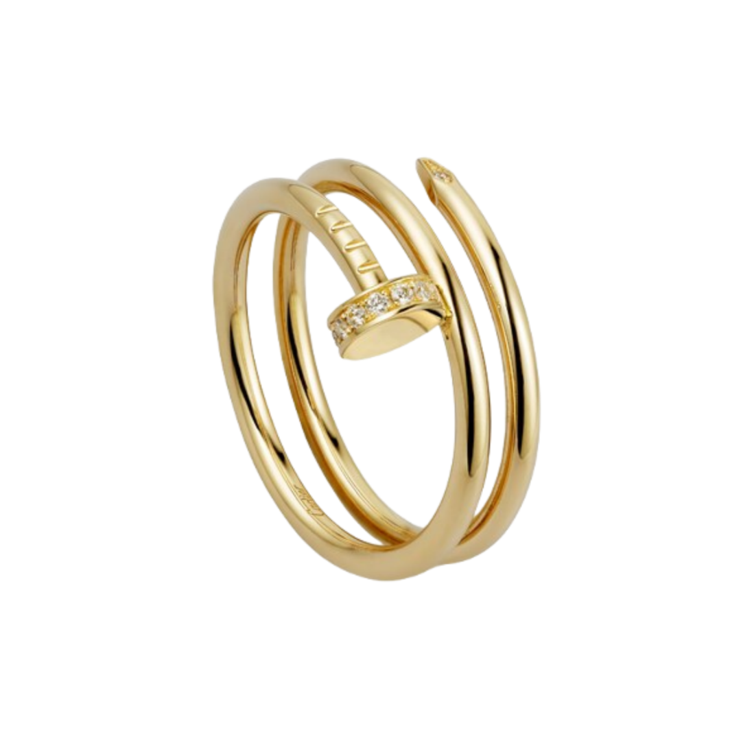 CTR008 Juste un Clou ring, double, diamonds - ccjewelryacc