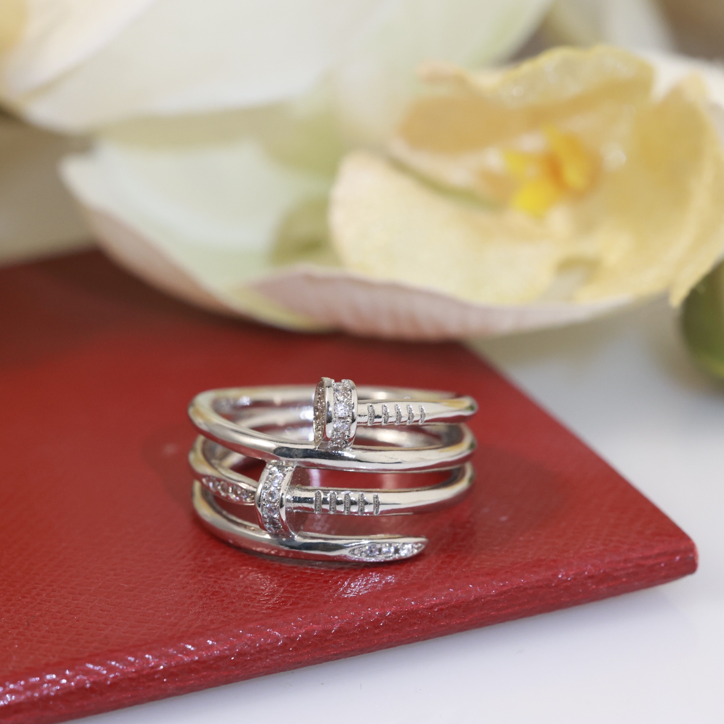 CTR010 Juste un Clou ring, multilayer, diamonds - ccjewelryacc