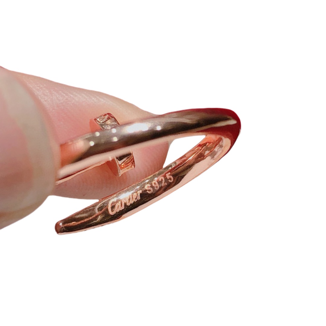 CTR007 18k Juste un Clou ring, classic model, paved - ccjewelryacc