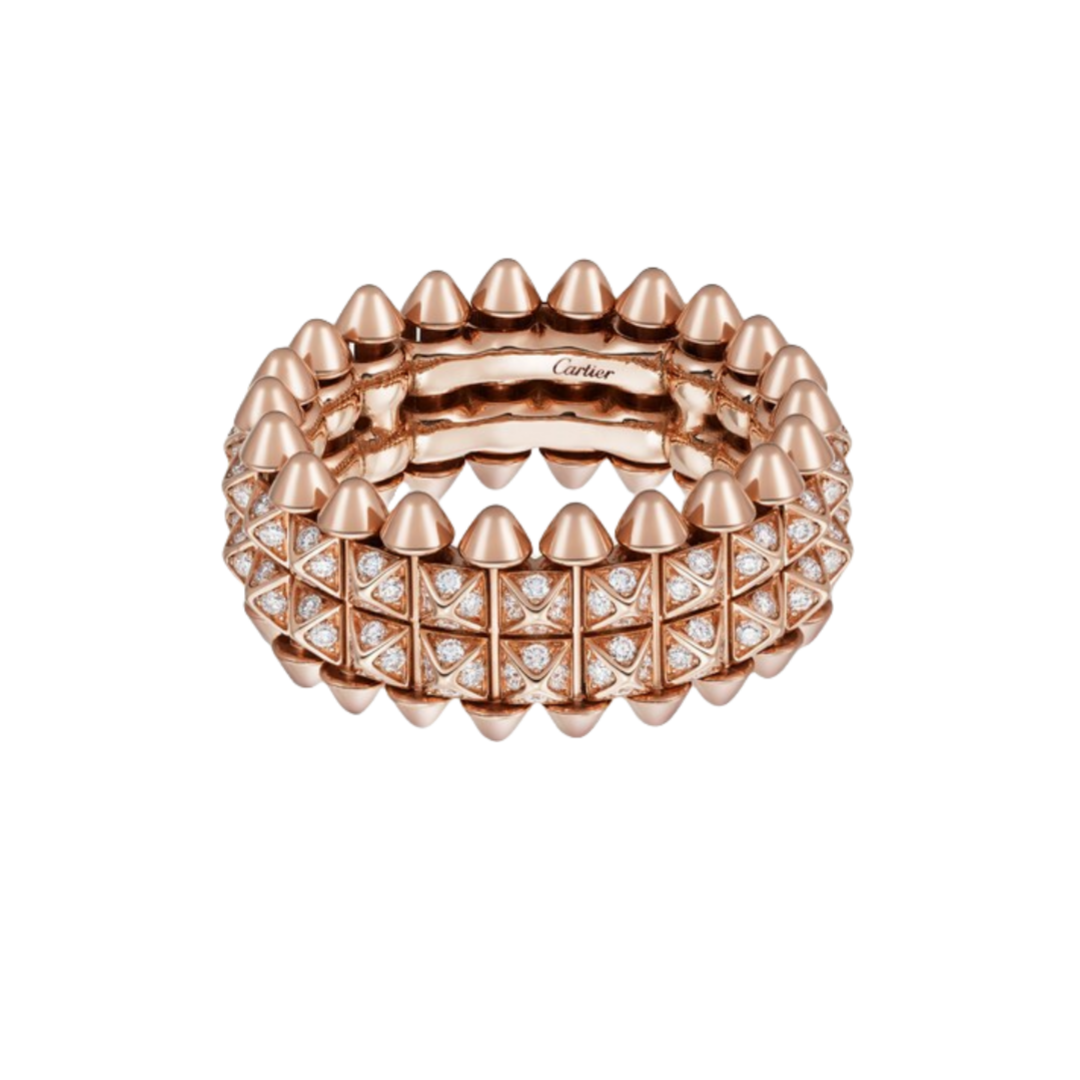 CTR021 Clash de Cartier ring, double row, paved - ccjewelryacc