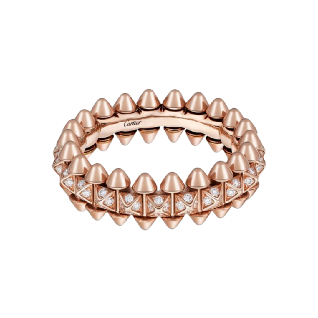 CTRV002 18K Gold Clash de Cartier ring, small model, paved - ccjewelryacc