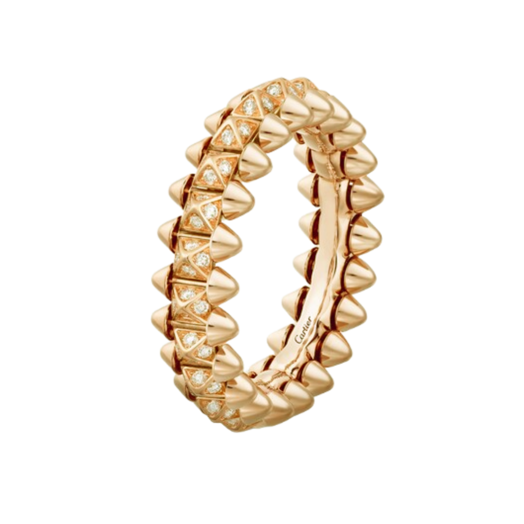 CTRV002 18K Gold Clash de Cartier ring, small model, paved - ccjewelryacc