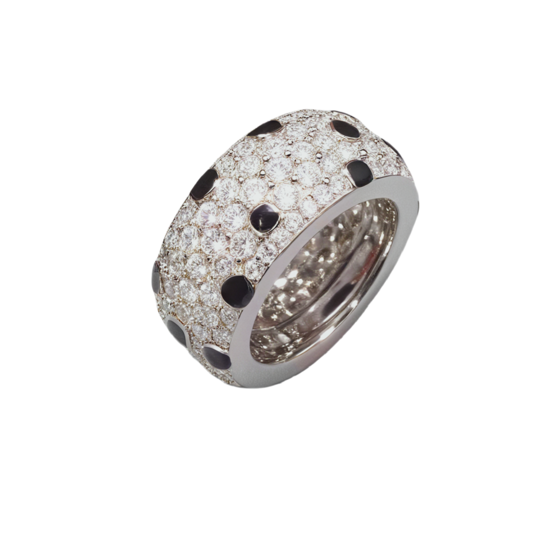 CTR011 18k white gold Panthère de Cartier ring, paved - ccjewelryacc