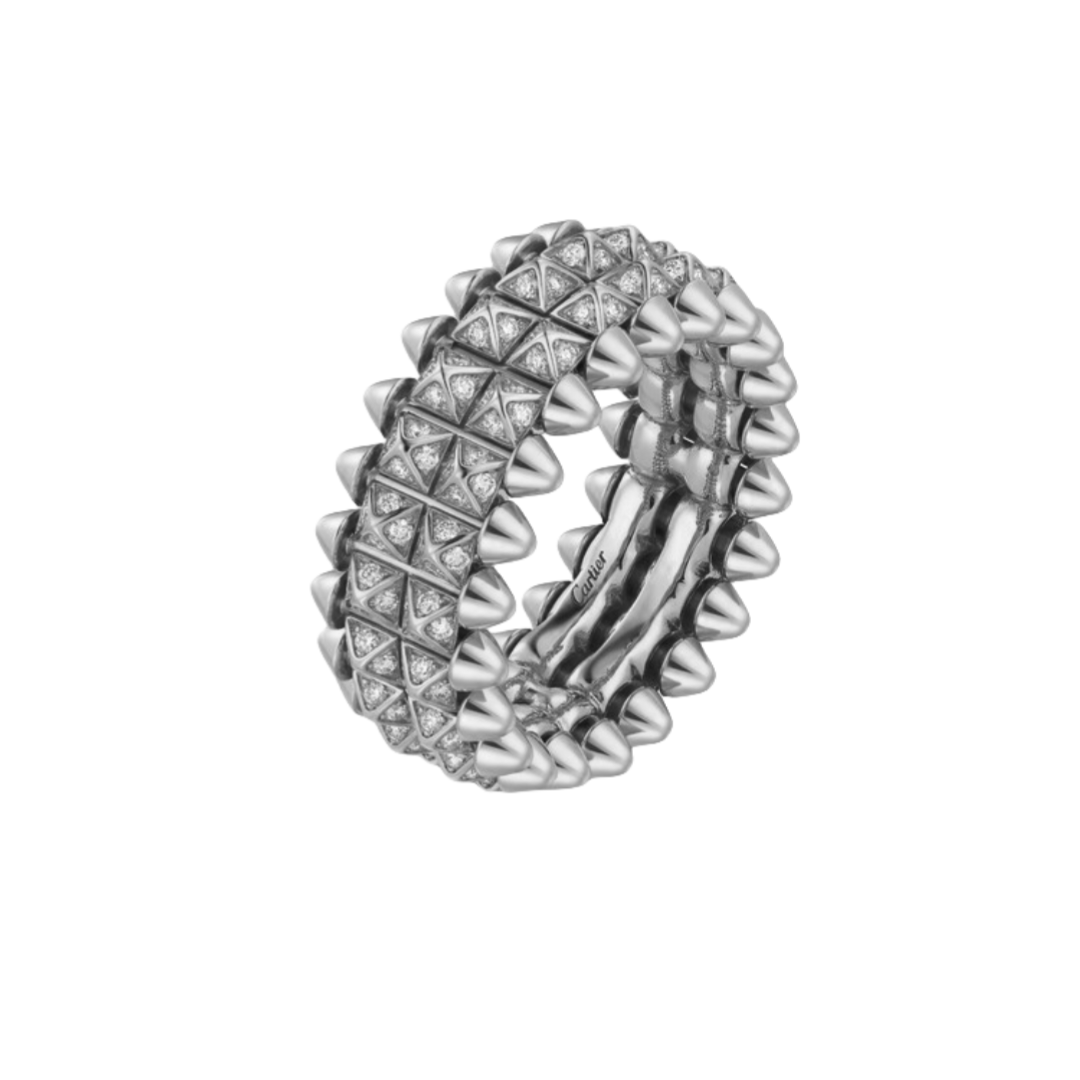 CTR021 Clash de Cartier ring, double row, paved - ccjewelryacc