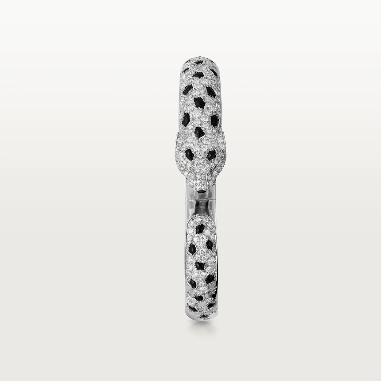 CTSV042 18k White Gold Panthère de Cartier bracelet, medium model, semi-paved - ccjewelryacc