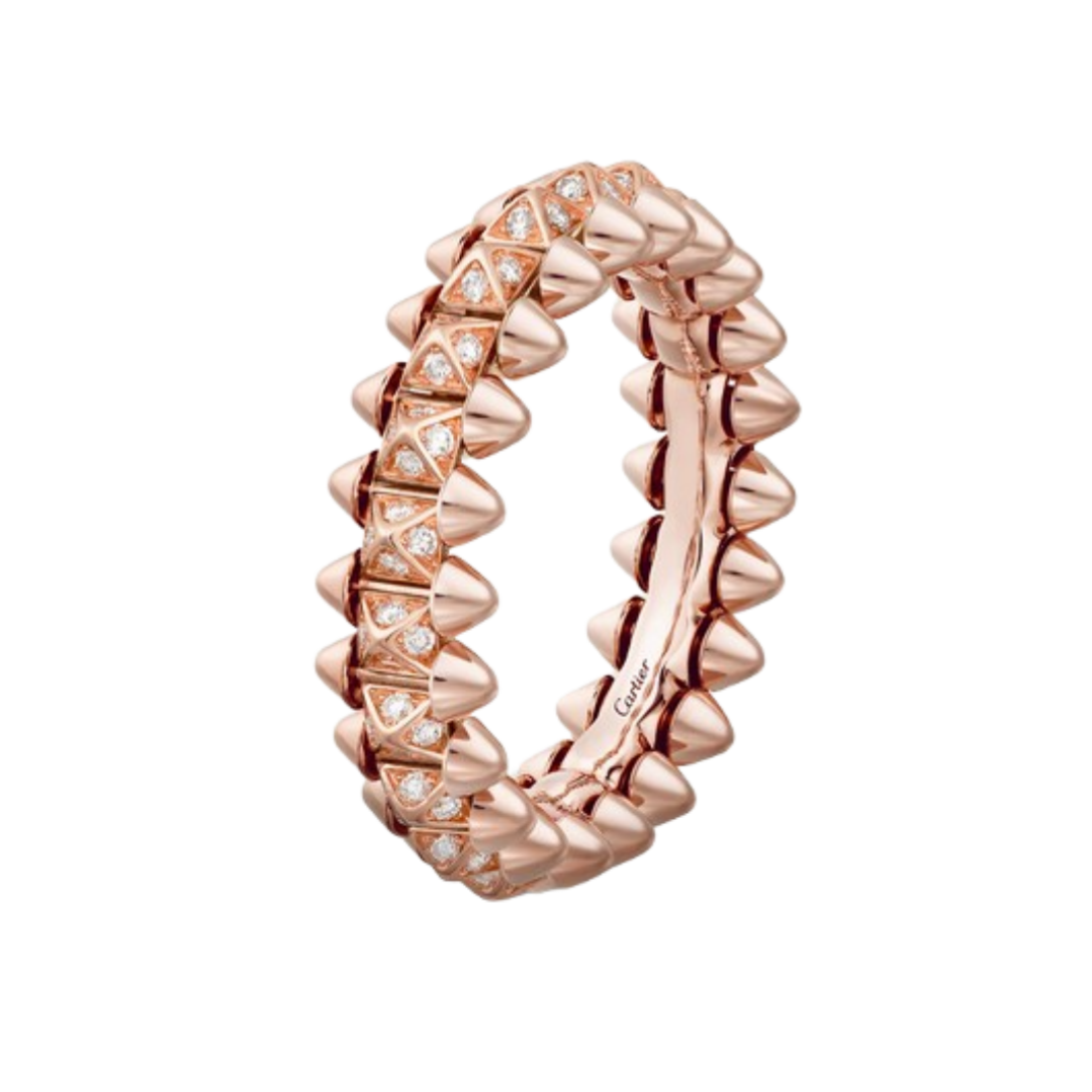CTRV002 18K Gold Clash de Cartier ring, small model, paved - ccjewelryacc