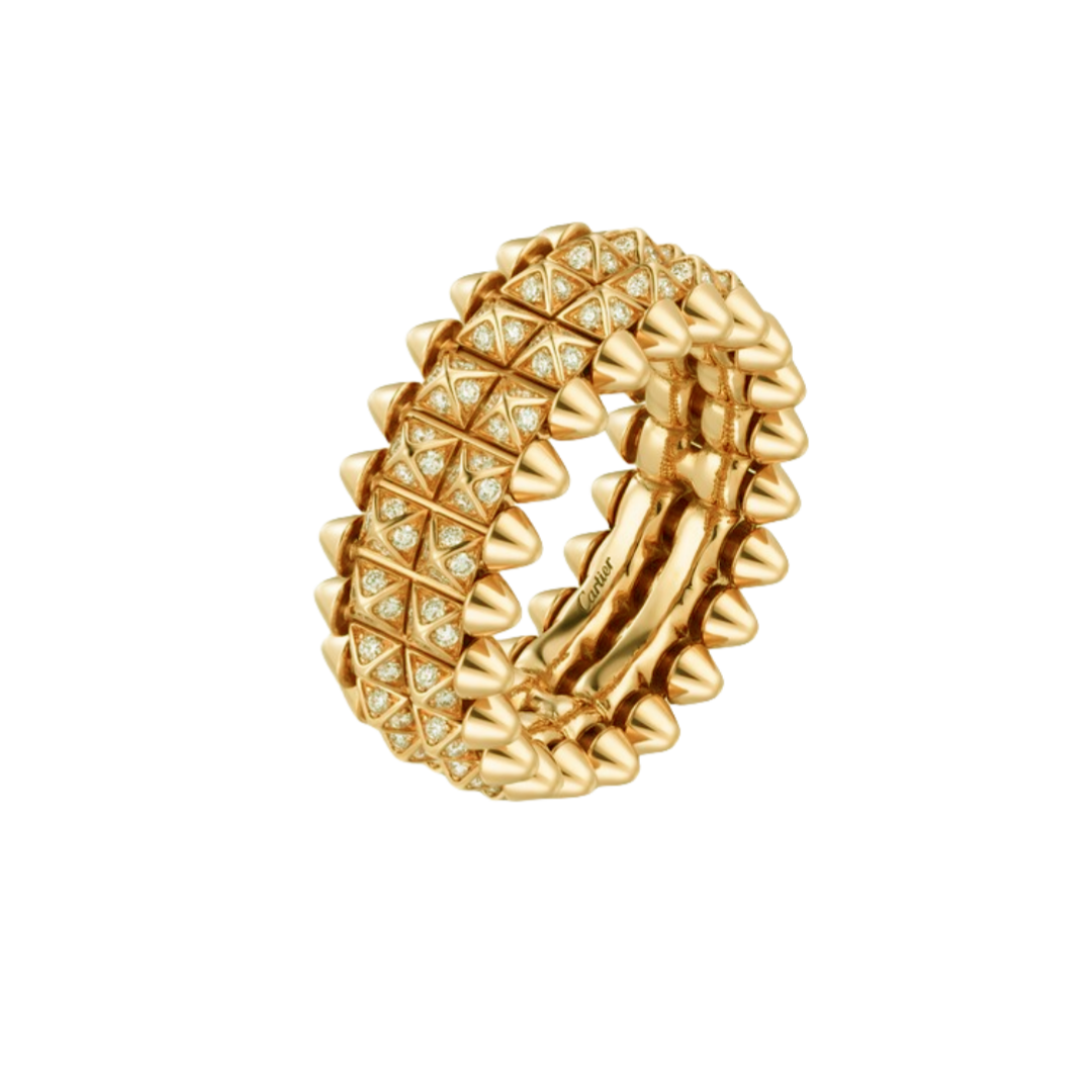CTR021 Clash de Cartier ring, double row, paved - ccjewelryacc