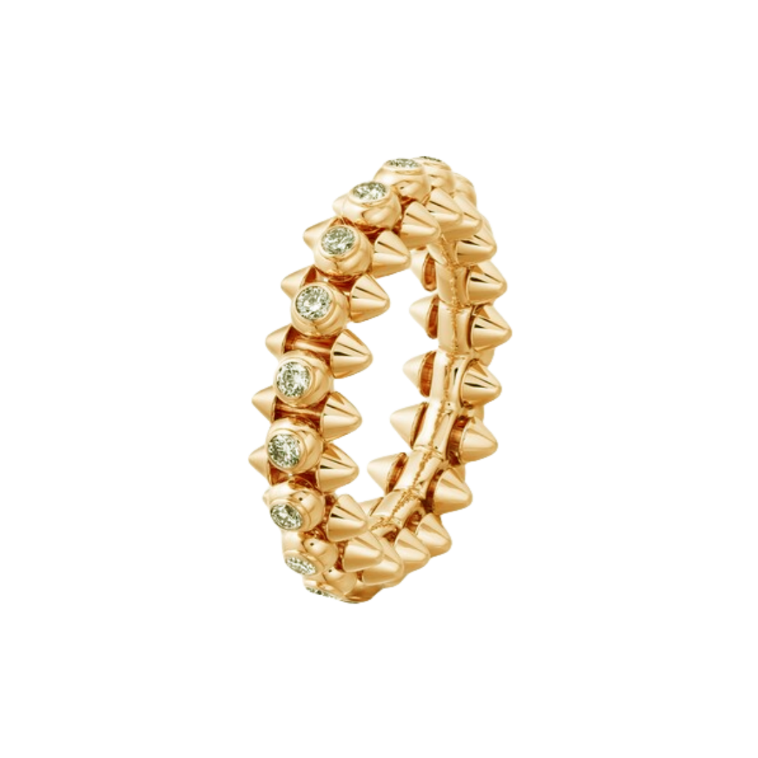 CTRV001 18k Gold Clash de Cartier ring, medium model, paved - ccjewelryacc