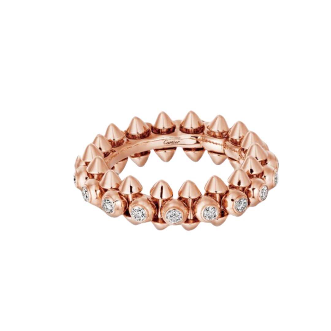 CTRV001 18k Gold Clash de Cartier ring, medium model, paved - ccjewelryacc