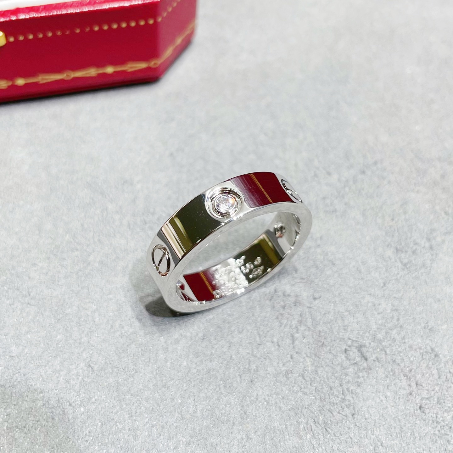 CTRV011 18K Cartier LOVE ring, classic model, 3 diamonds - ccjewelryacc