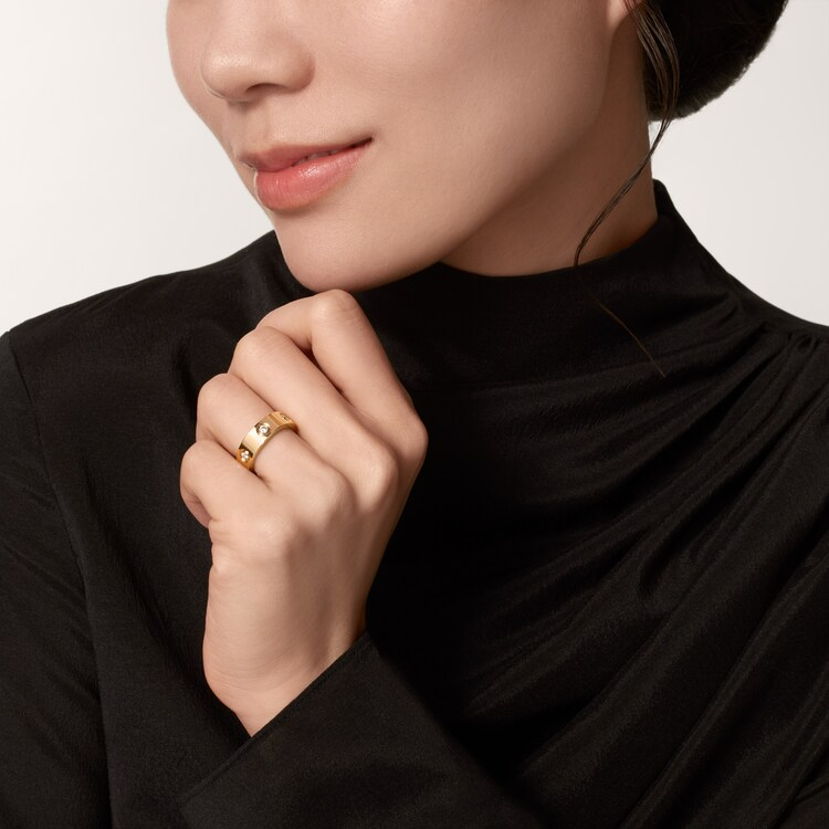 CTRV013 18K Cartier LOVE ring, classic model, 6 diamonds - ccjewelryacc