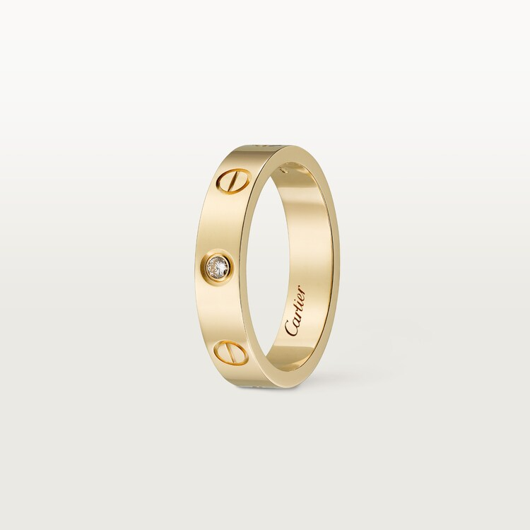 CTRV017 18K Cartier LOVE ring, small model, 1 diamond - ccjewelryacc