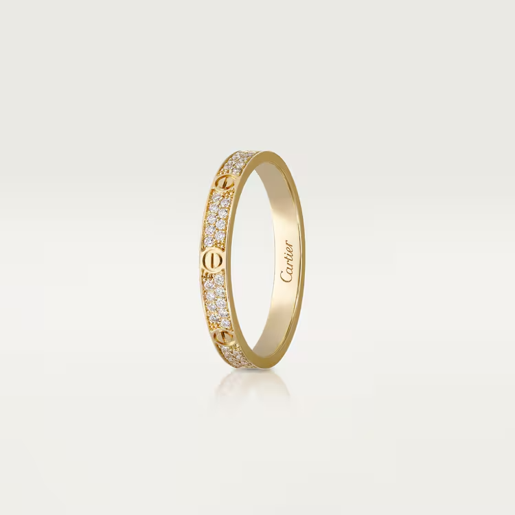 CTRV023 18K Cartier LOVE ring, mini model, paved - ccjewelryacc