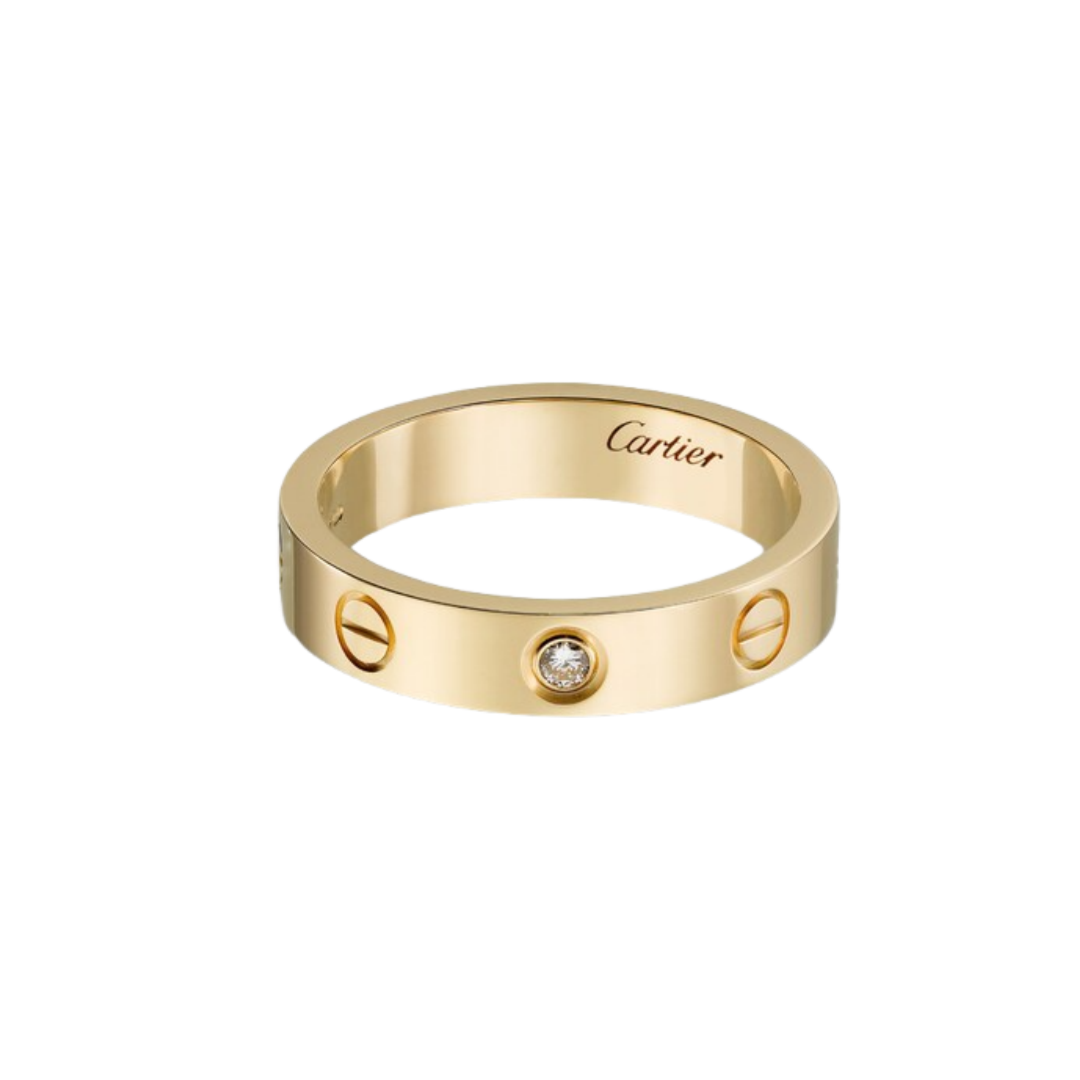 CTRV017 18K Cartier LOVE ring, small model, 1 diamond - ccjewelryacc