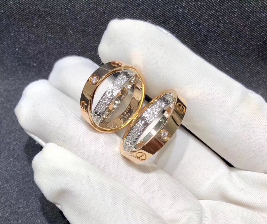 CTRV010 18K Cartier Love Ring 2 in 1 S925 Sterling silver - ccjewelryacc