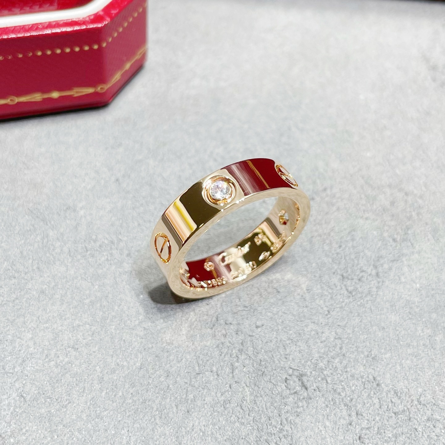 CTRV011 18K Cartier LOVE ring, classic model, 3 diamonds - ccjewelryacc
