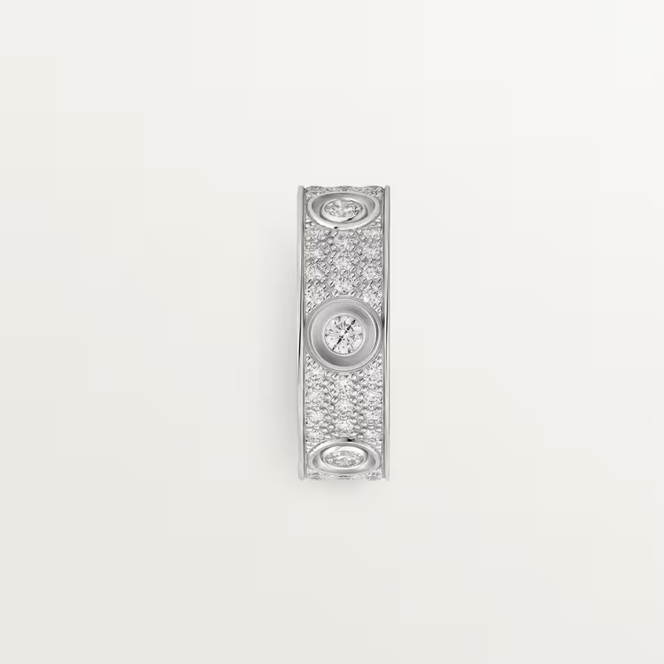 CTRV022 18K Cartier LOVE ring, classic model, paved, 6 diamonds - ccjewelryacc