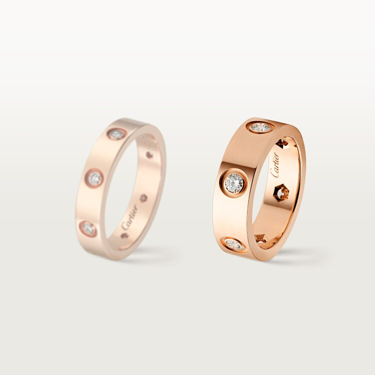 CTRV013 18K Cartier LOVE ring, classic model, 6 diamonds - ccjewelryacc