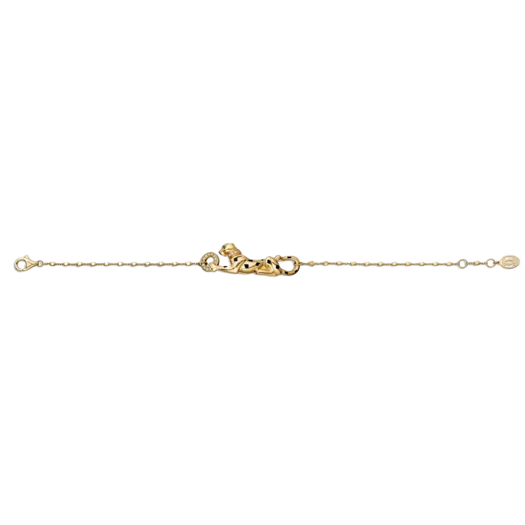 CTS037 18K Panthère de Cartier bracelet, on chain, diamonds - ccjewelryacc