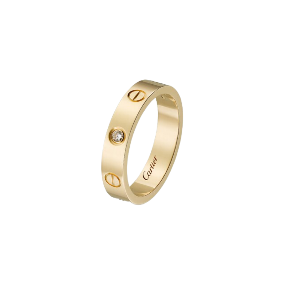 CTRV017 18K Cartier LOVE ring, small model, 1 diamond - ccjewelryacc