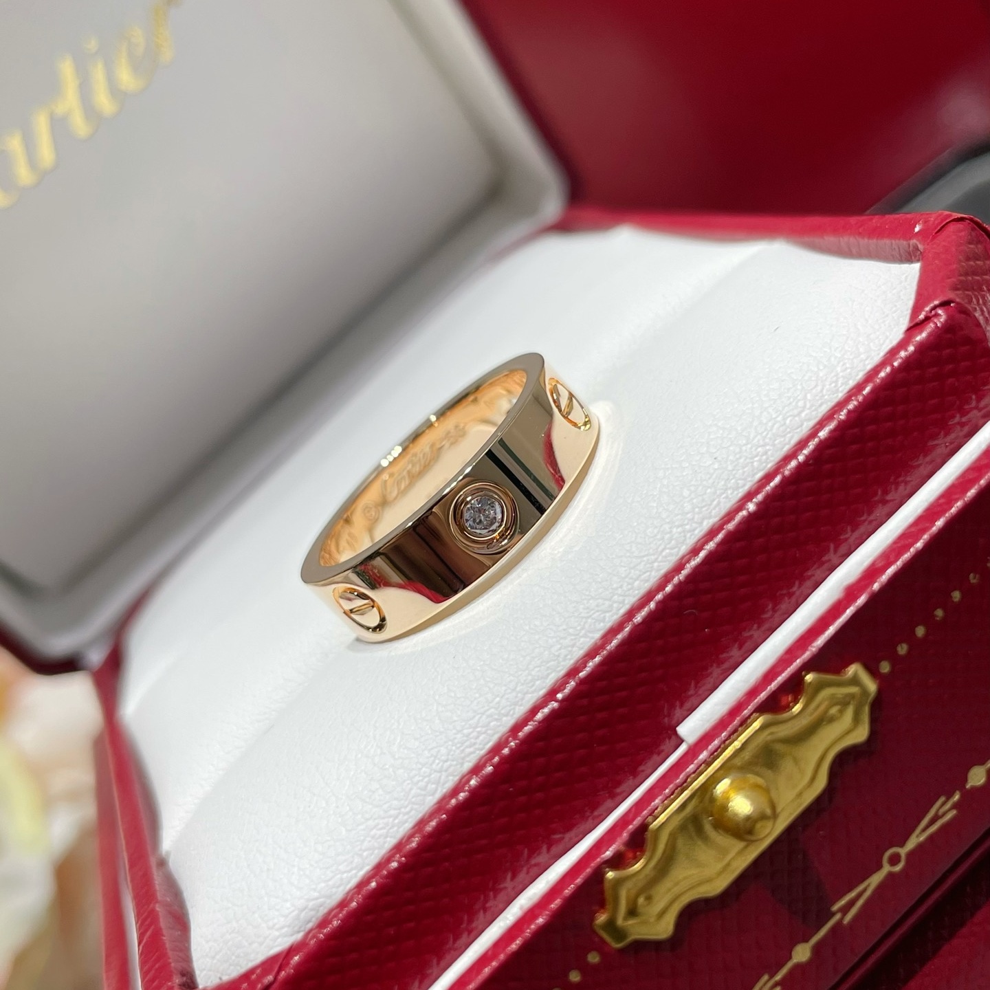 CTRV011 18K Cartier LOVE ring, classic model, 3 diamonds - ccjewelryacc