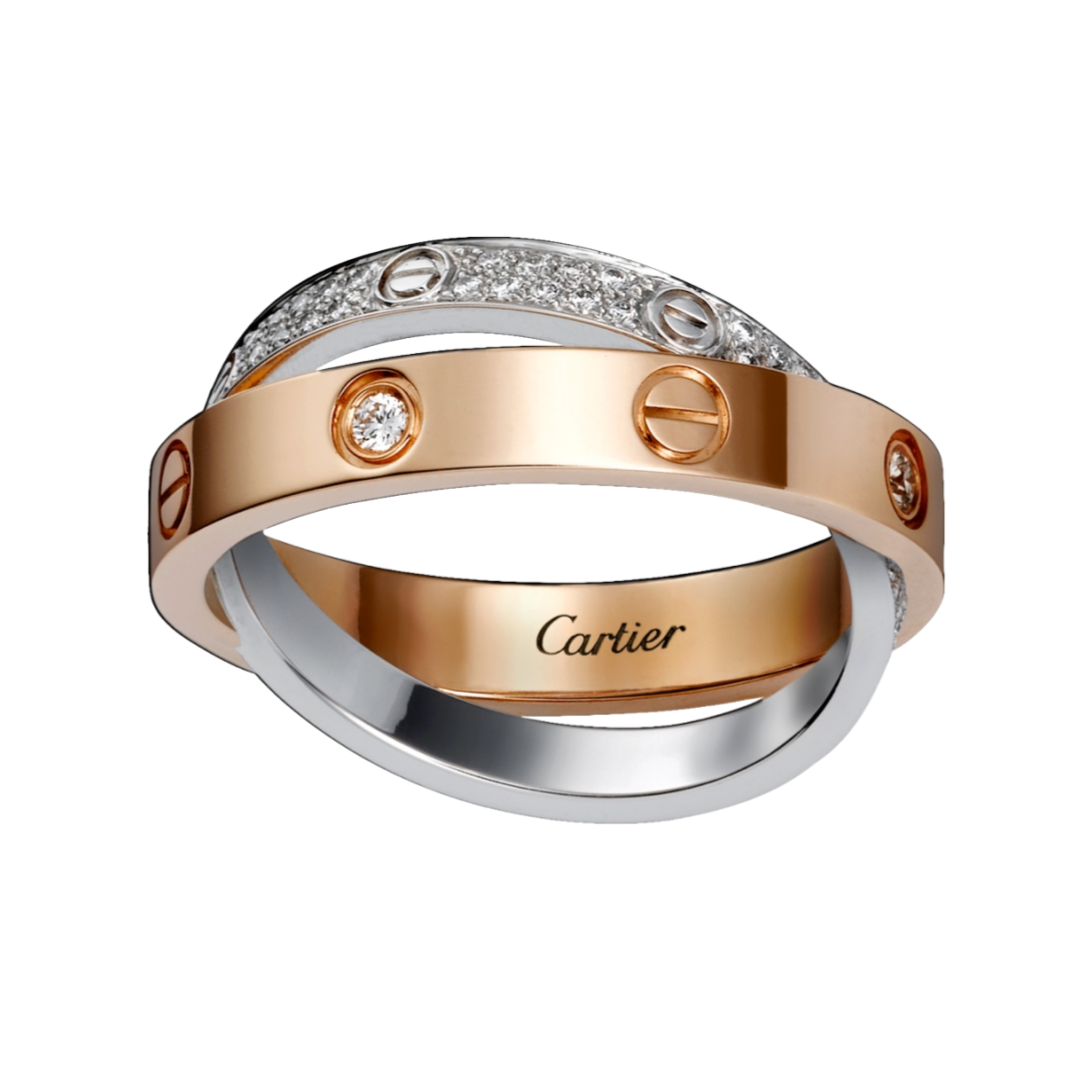 CTRV010 18K Cartier Love Ring 2 in 1 S925 Sterling silver - ccjewelryacc