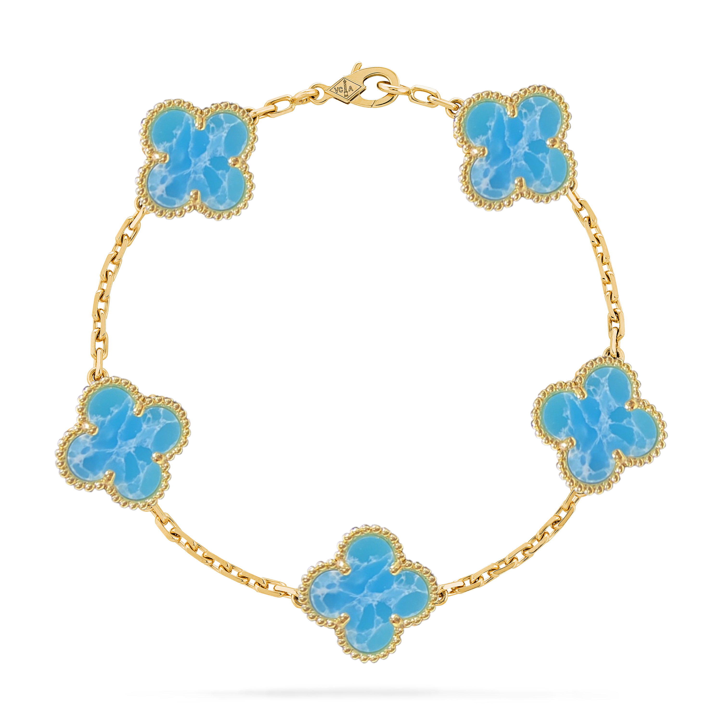 VCS030 VCA vintage alhambra Bracelet 5 motifs Gold/Rose gold/White gold - ccfashionjewelry