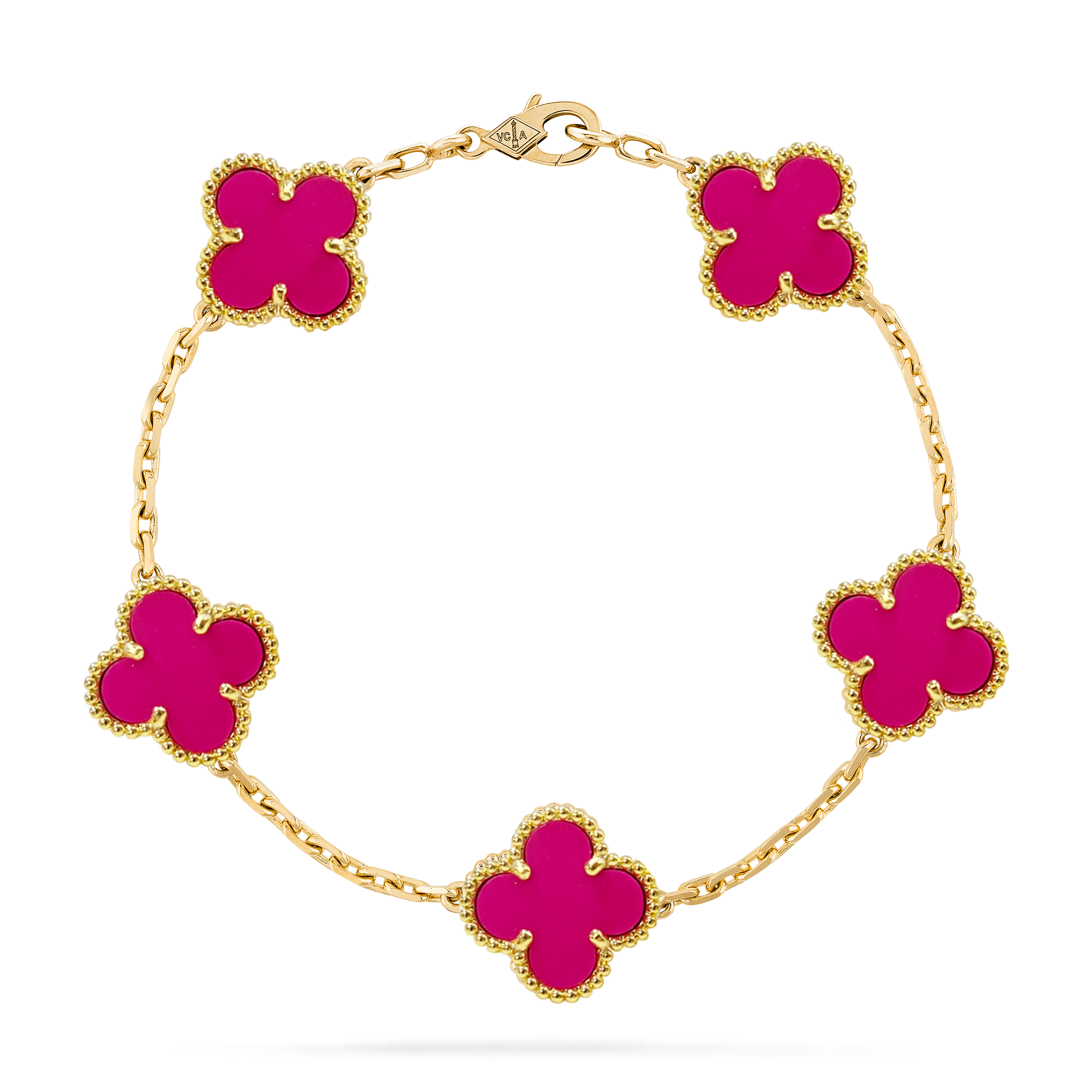 VCS030 Four leaf cover Bracelet 5 motifs Gold/Rose gold/White gold - ccjewelryacc