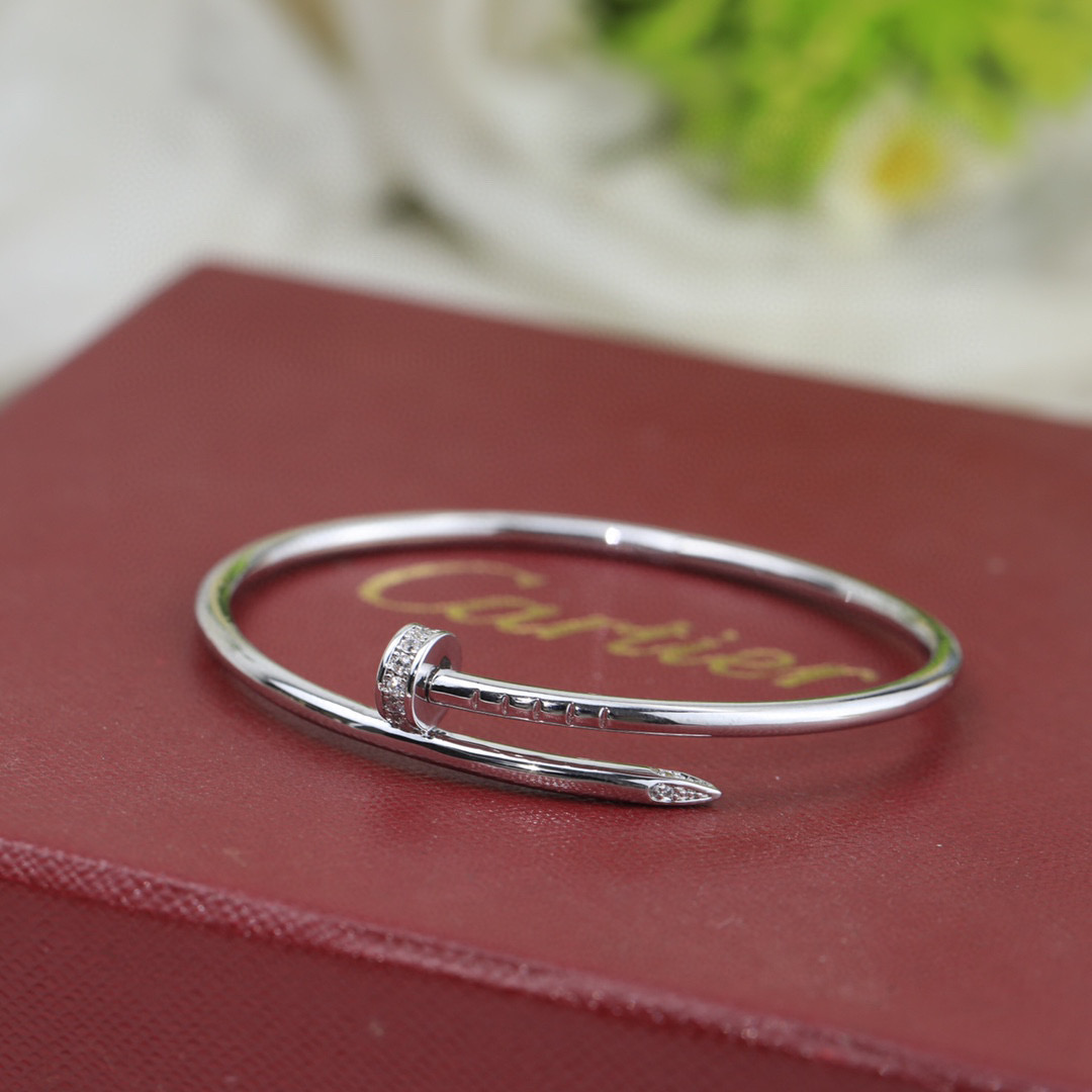 CTS008 Juste un Clou bracelet, small model, diamonds 2.5mm - ccjewelryacc