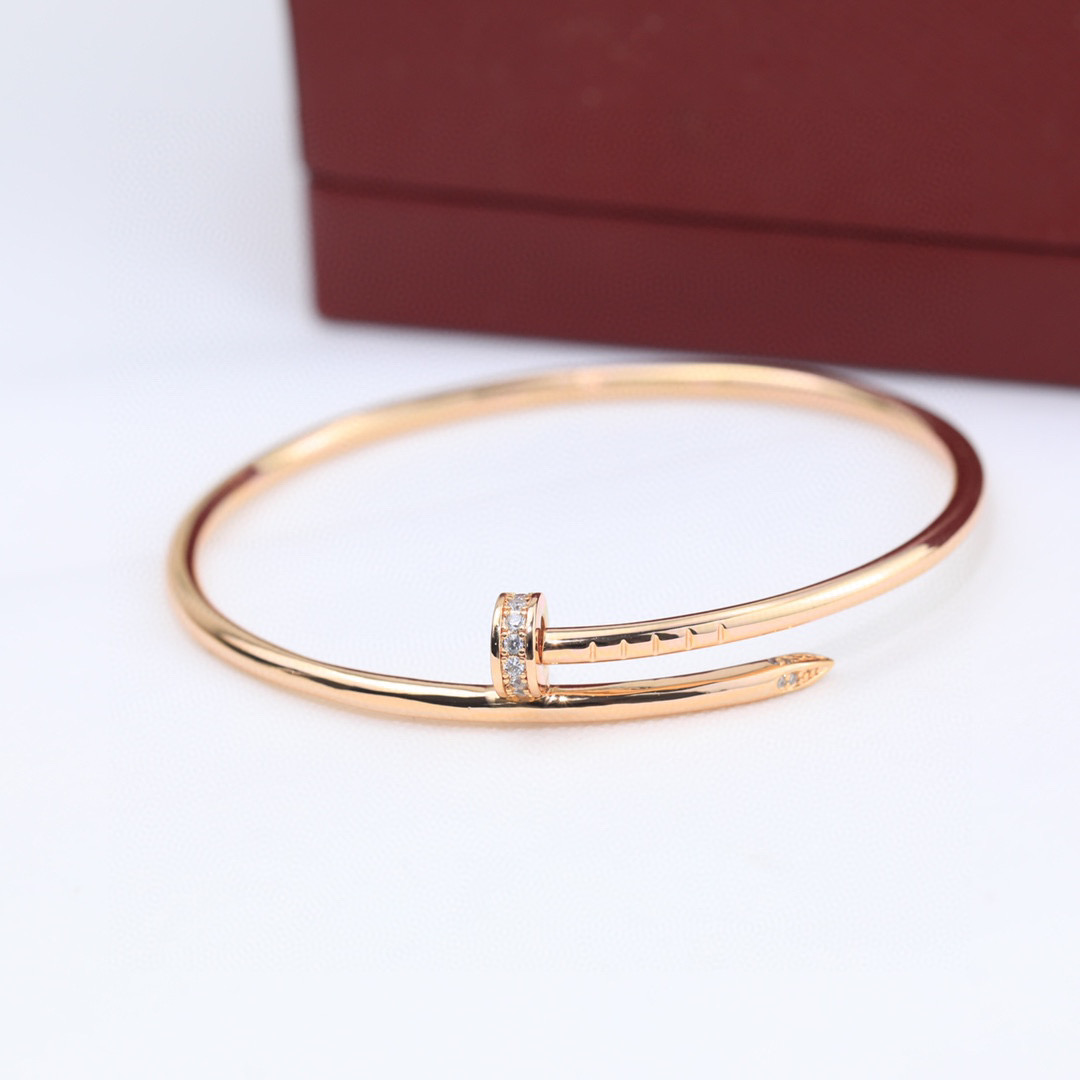 CTS008 Juste un Clou bracelet, small model, diamonds 2.5mm - ccjewelryacc